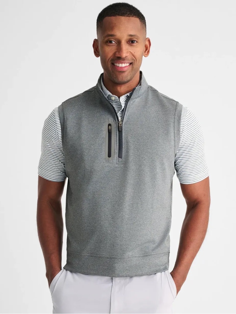 Johnnie-O /// Men’s Denny Prep Performance 1/4 Zip Vest - Size Medium